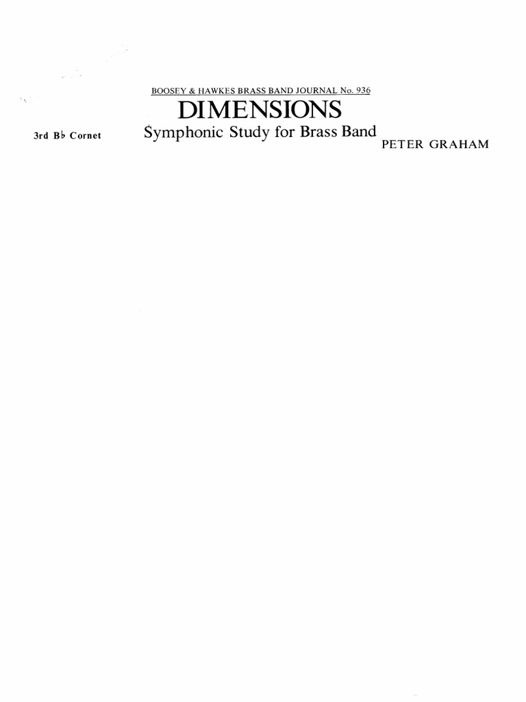 05 Dimensions 3rd Cornet | PDF