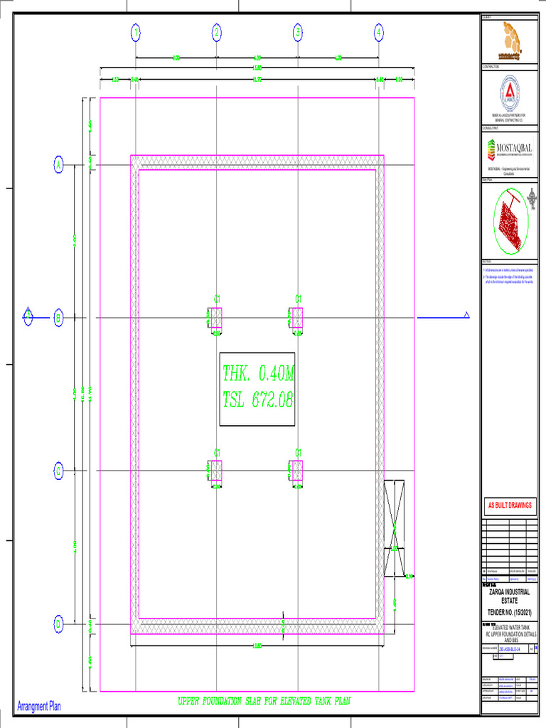 Elevated Water Tank RC Details | PDF | Civil Engineering | Real Estate