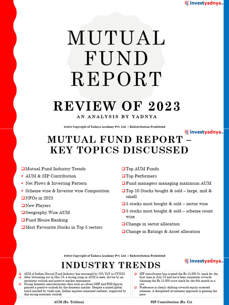 Mutual Fund Annual Report 2023 | PDF | Exchange Traded Fund | Investing