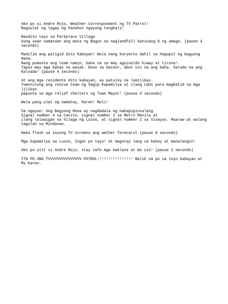 Weather Report | PDF