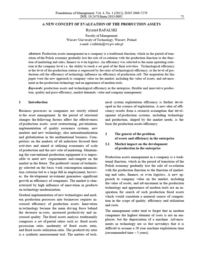 Nieużyte - Rafalski, R. (2012) - A New Concept of Evaluation of The ...