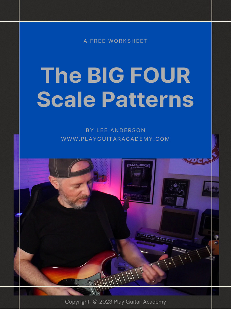 Big Four Scale Pattern Worksheet - Play Guitar Academy | PDF | Scale ...