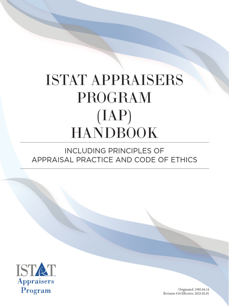 ISTAT Appraisers Program Handbook 20230201 240702 240716 004107 | PDF ...