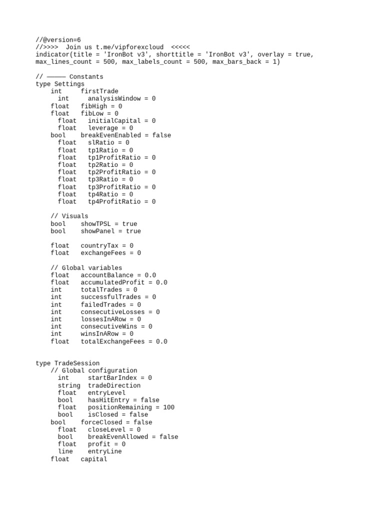 IronBot v3 Trading Indicator Code | PDF | Computer Programming