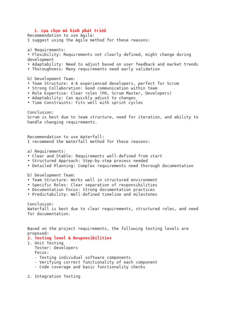 Agile vs Waterfall Development Methods | PDF | Software Testing | Agile ...