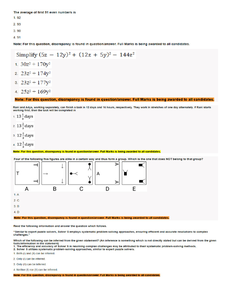 18 January Wrong Questions | PDF