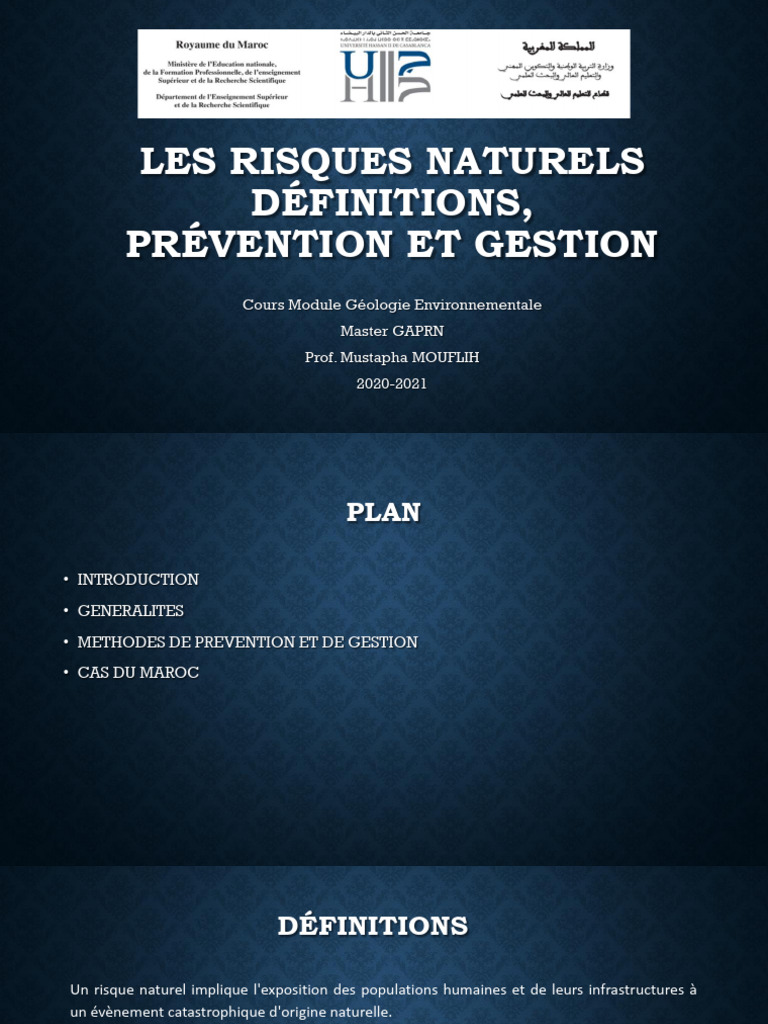 Gestion des Risques Naturels au Maroc | PDF | Inondation | Risque