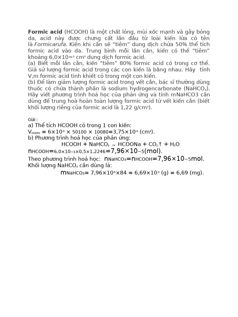 Formic acid | PDF