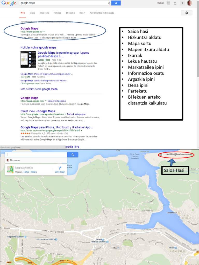2024 Google Maps Erabiltzeko Gida | PDF