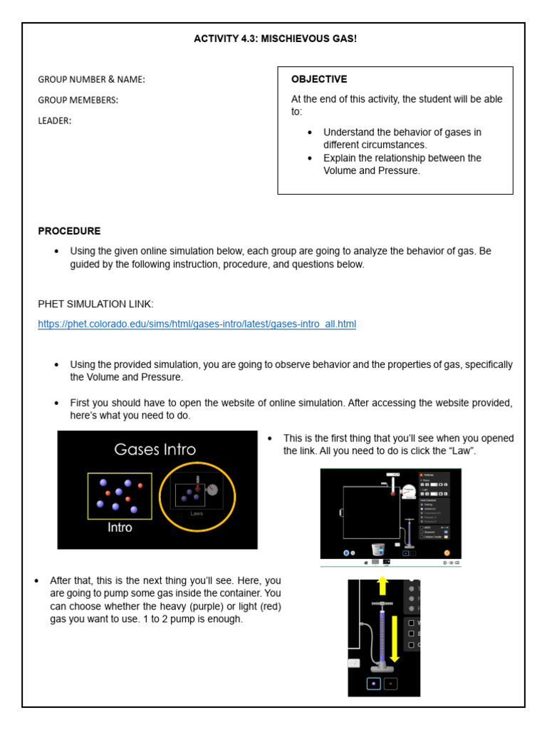 Understanding Gas Behavior: Volume vs. Pressure | PDF | Gases | Applied ...