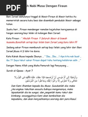 Kisah Nabi Musa Dengan Firaun Pdf