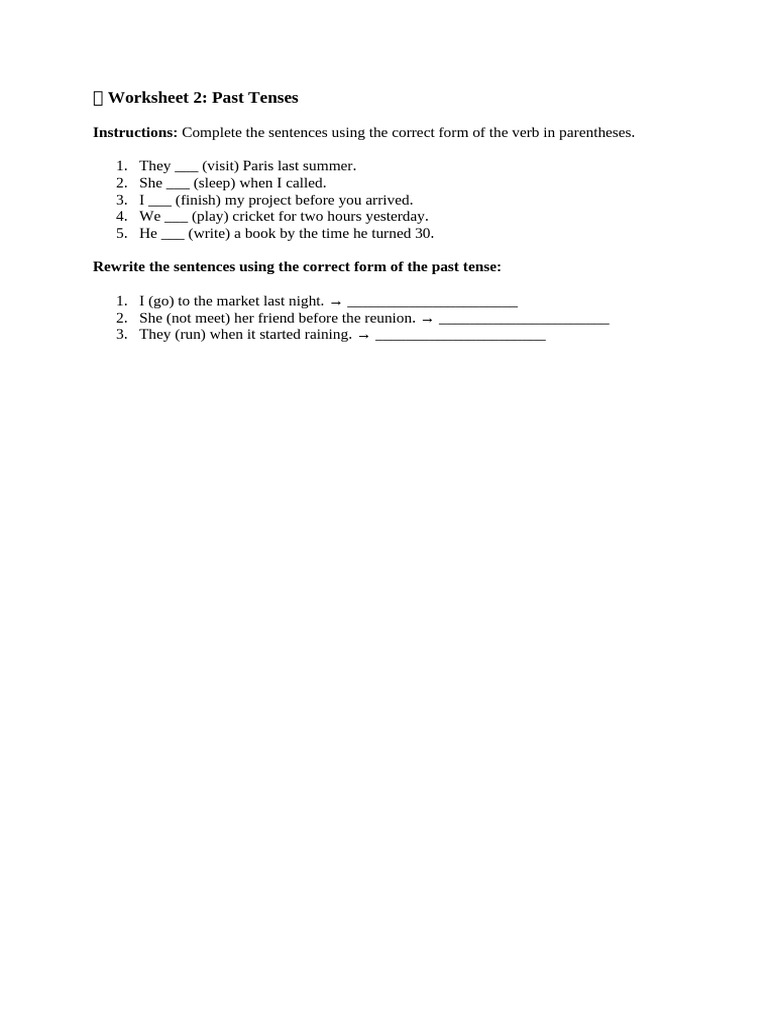 Worksheet 2 | PDF