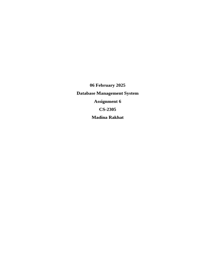 Assignment 6 | PDF