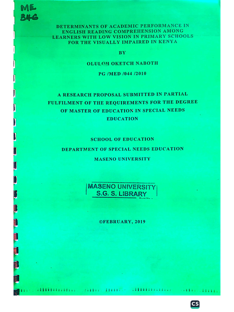 Sample of Research Project. | PDF