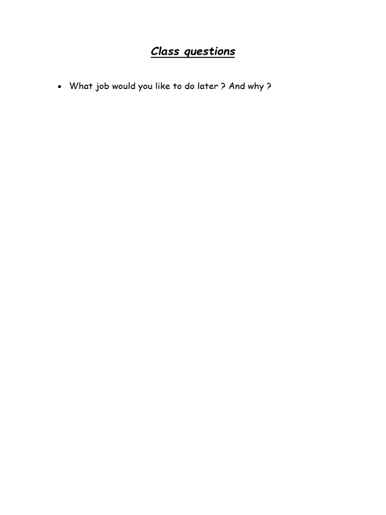 Class Questions | PDF