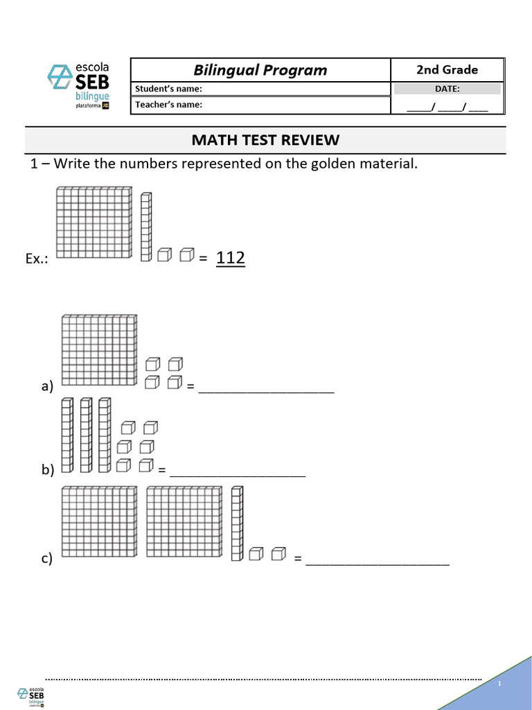 2nd+Test+Review+ +math | PDF