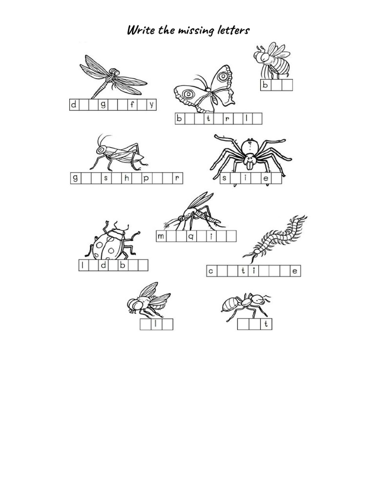 Write the Missing Letters | PDF