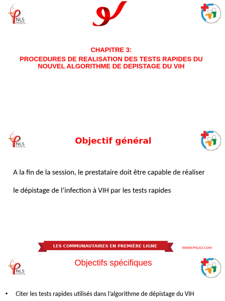 Procedures de Depistage Algo A 3 Tests PDF VIH Doigt — free download