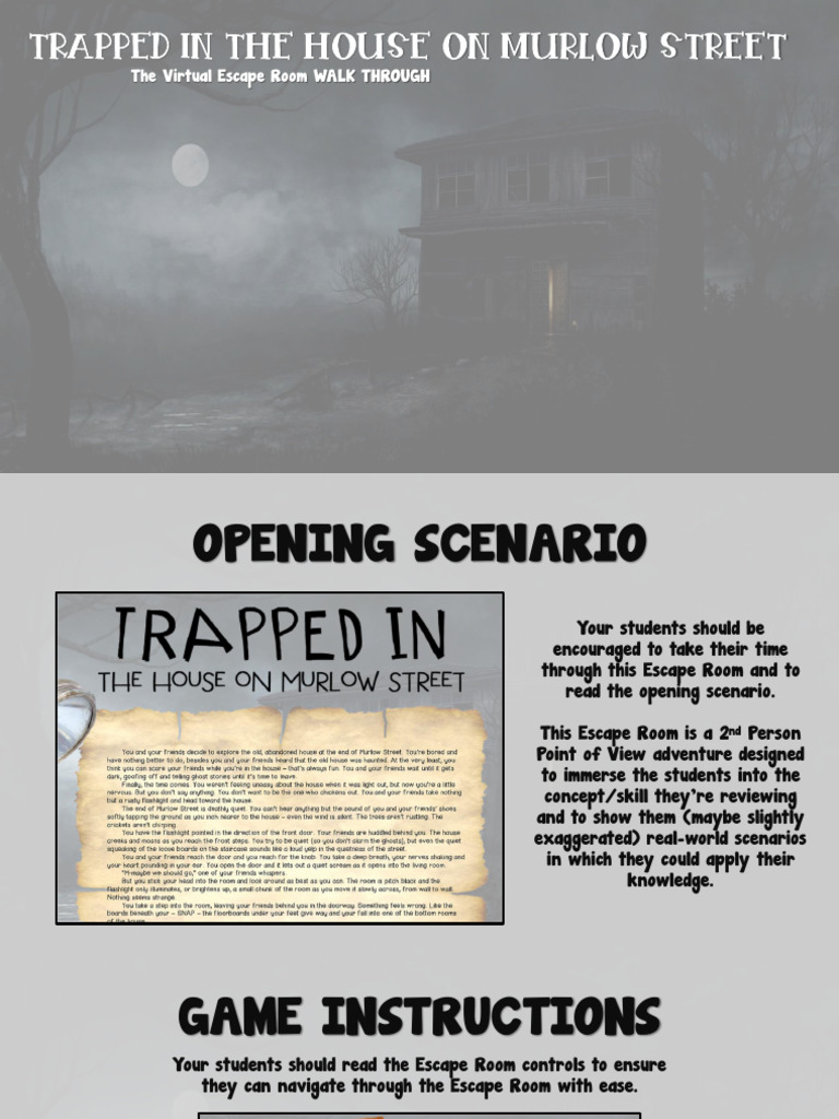 Murlow Street Escape Room Guide | PDF