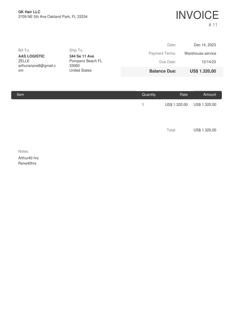 UPS Invoice with GST Bill Format | PDF