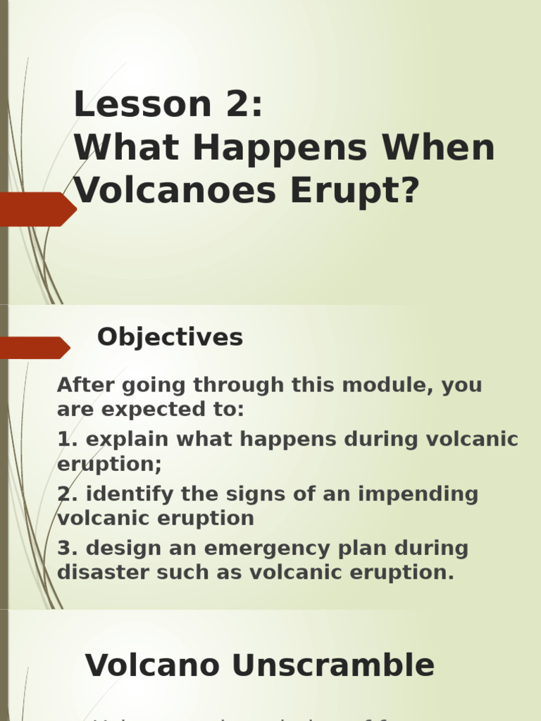 Understanding Volcanic Eruptions | PDF | Types Of Volcanic Eruptions ...