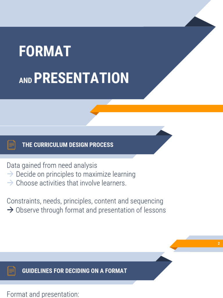Curriculum Format And Presentation Pdf Educational Assessment