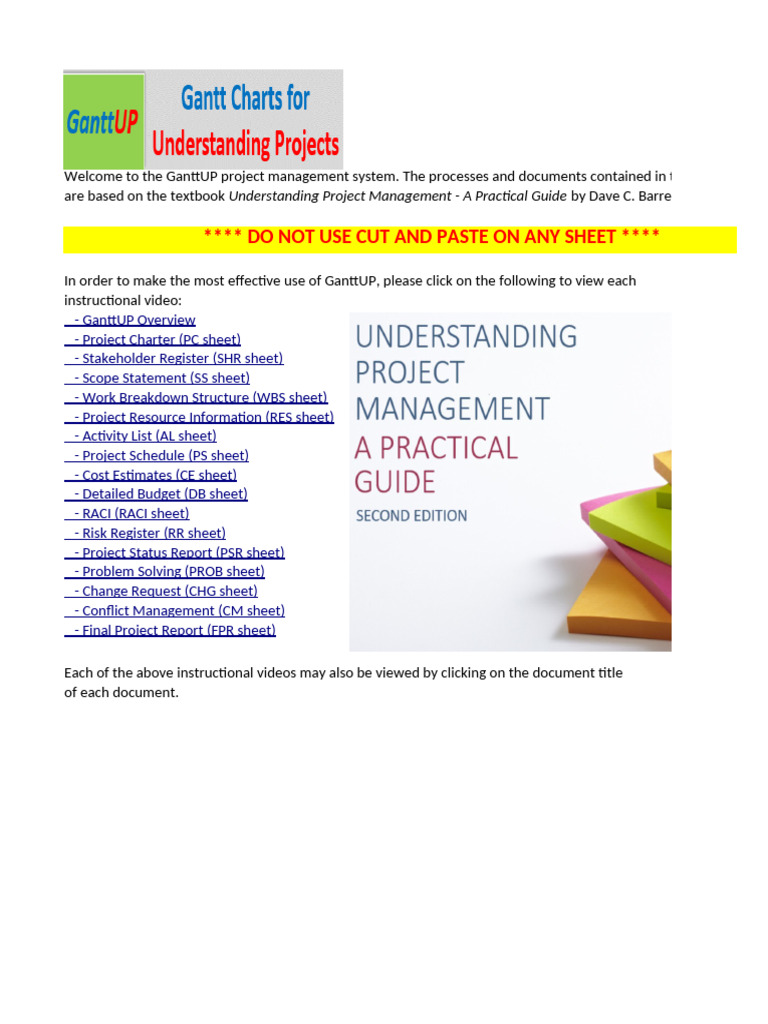 GanttUP Project Management Guide | PDF | Project Management | Computing