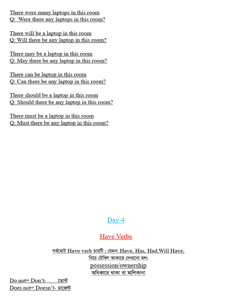 Have Verbs and Do Verbs PDF Together | PDF | Language Mechanics ...