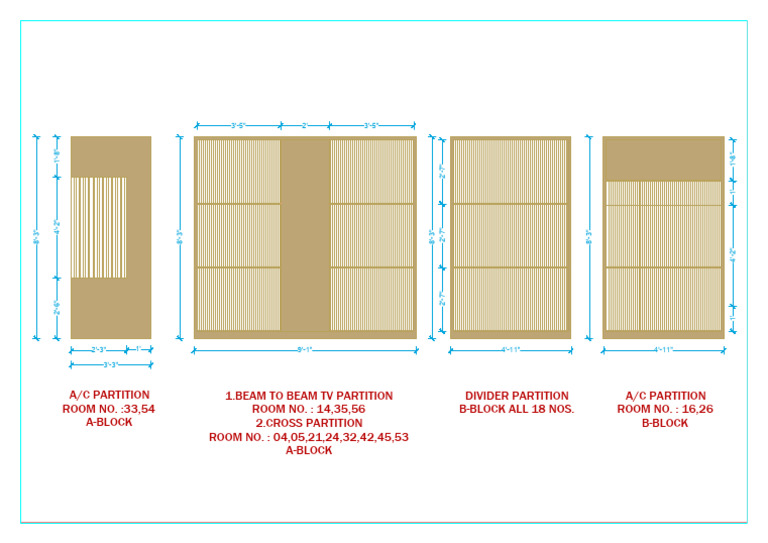 Partition Dimensions and Room Assignments | PDF