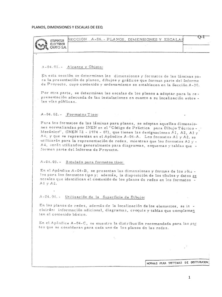 Planos y Escalas de EEQ | PDF