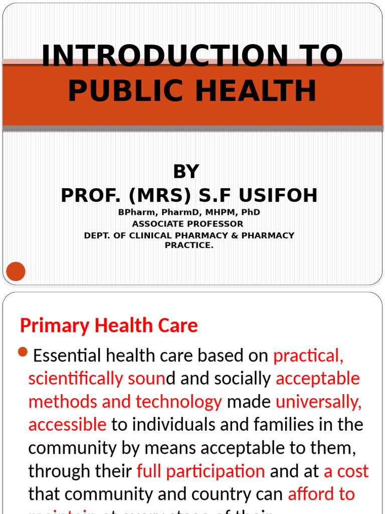 Rev. 2024 PCN 622 Introduction To Public Health - Nov | PDF ...