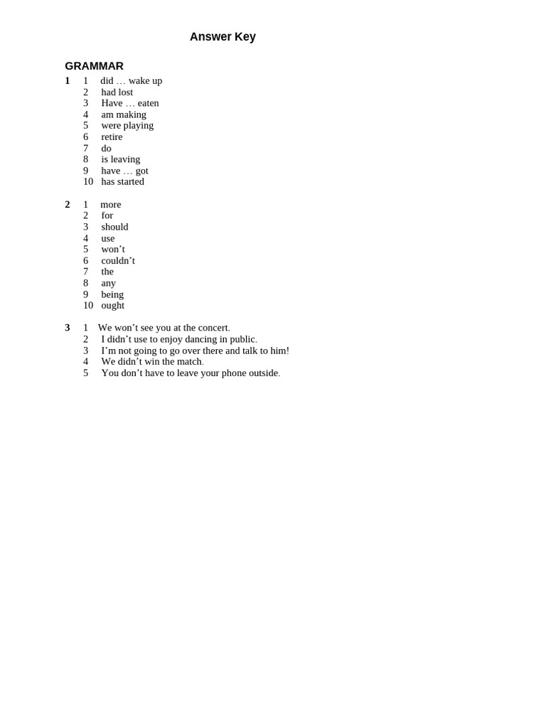 Scribd Test Answer Key Summary | PDF