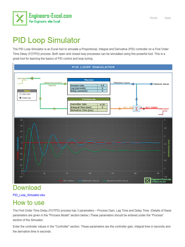 PID Loop Simulator | PDF | Control Theory | Applied Mathematics