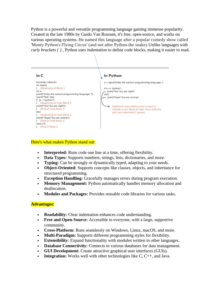Introduction to Python Programming Basics | PDF | Python (Programming ...
