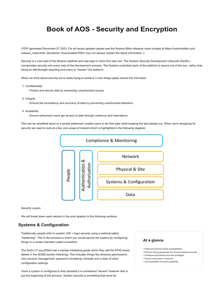 Nutanix Security Best Practices Guide | PDF | Encryption | Key ...