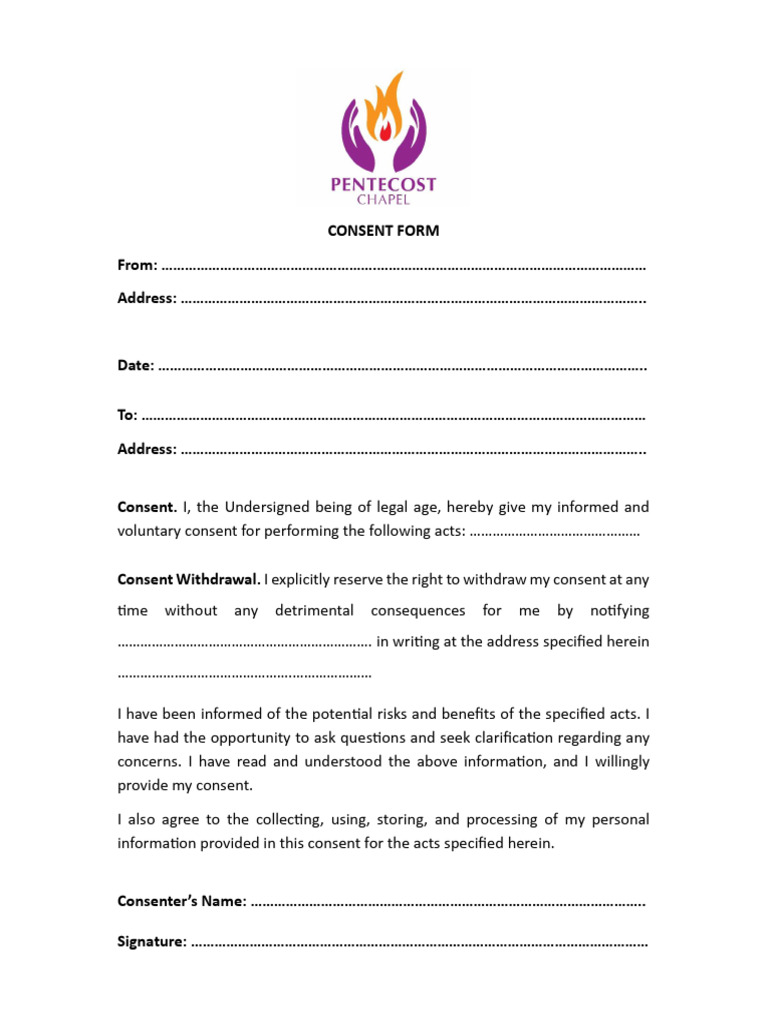 Consent Form for Personal Information | PDF