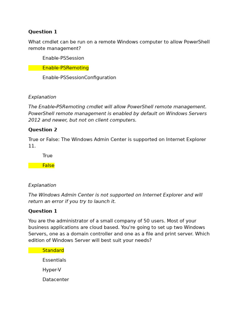 PowerShell Cmdlets for Windows Server Management | PDF | Hyper V ...