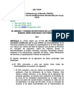 Ley 10559 PBA Coparticipación Municipal