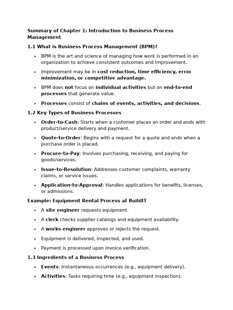 Introduction to Business Process Management | PDF | Business Process ...