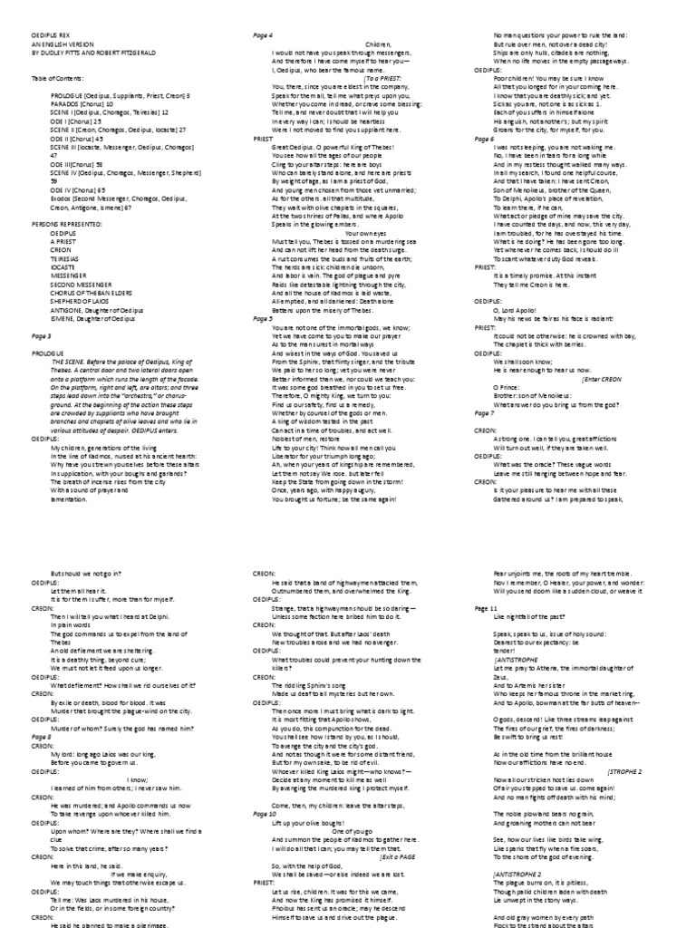 Oedipus Rex | PDF | Oedipus | Apollo