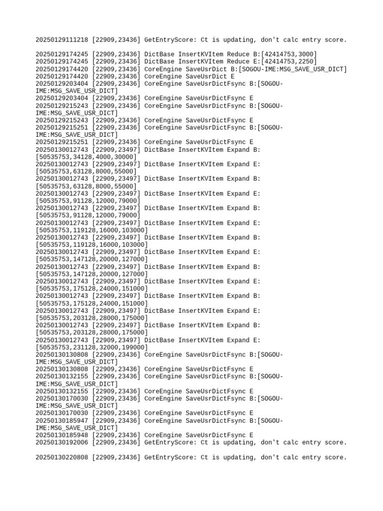 CoreEngine and DictBase Updates Log | PDF