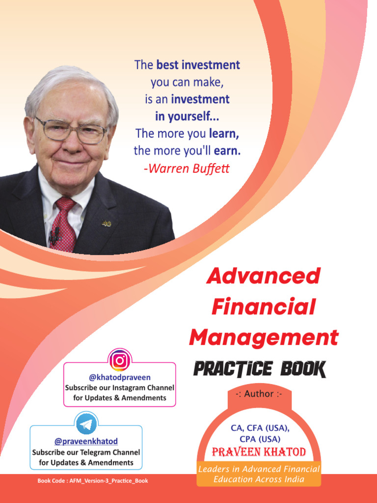 Advanced Financial Management Practice Book | PDF | Mergers And ...