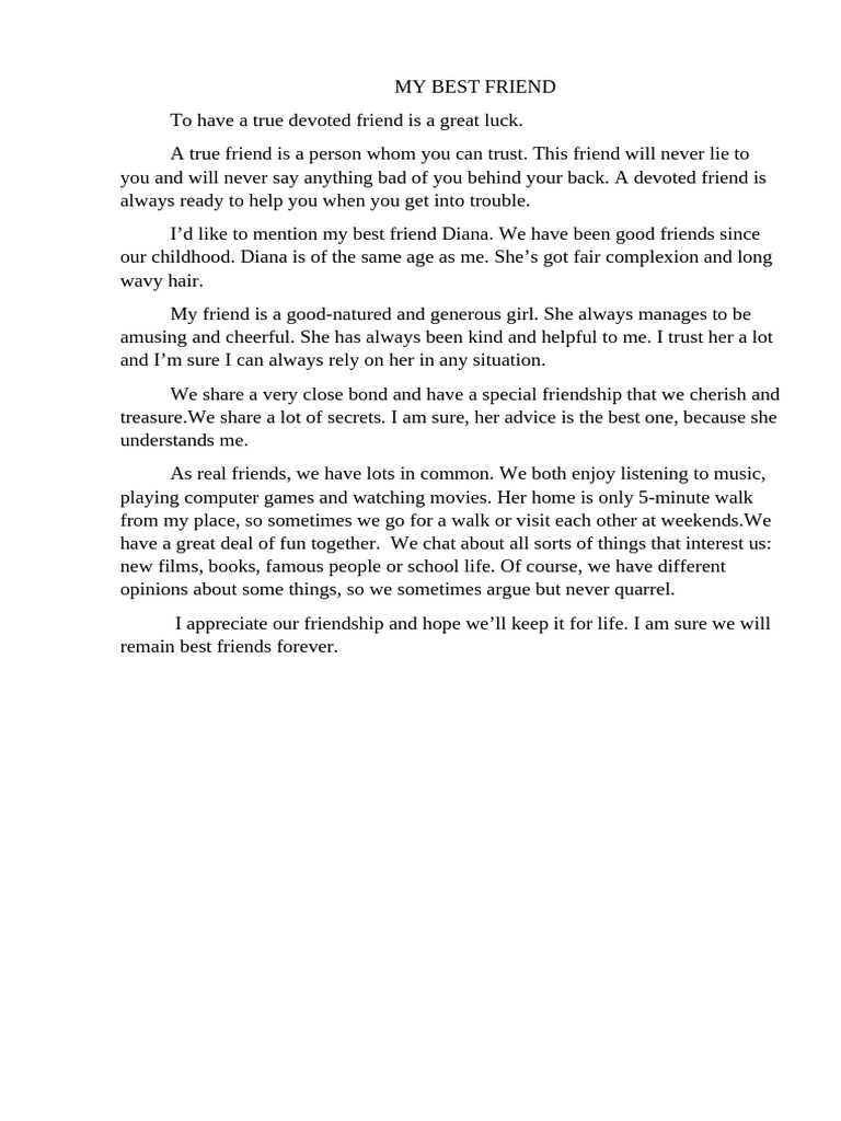 MY BEST FRIEND (Dasha Zhutnyk) | PDF