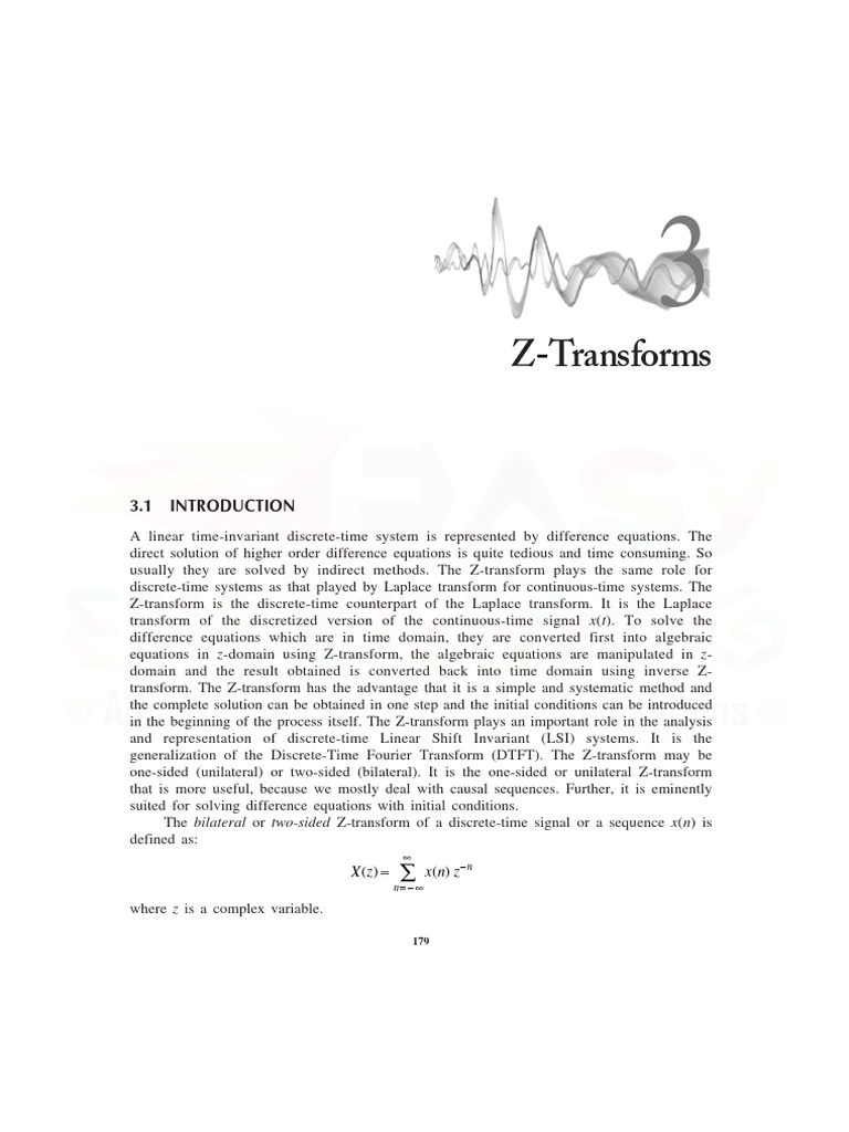 Understanding Z-Transforms in DSP | PDF | Laplace Transform | Applied ...