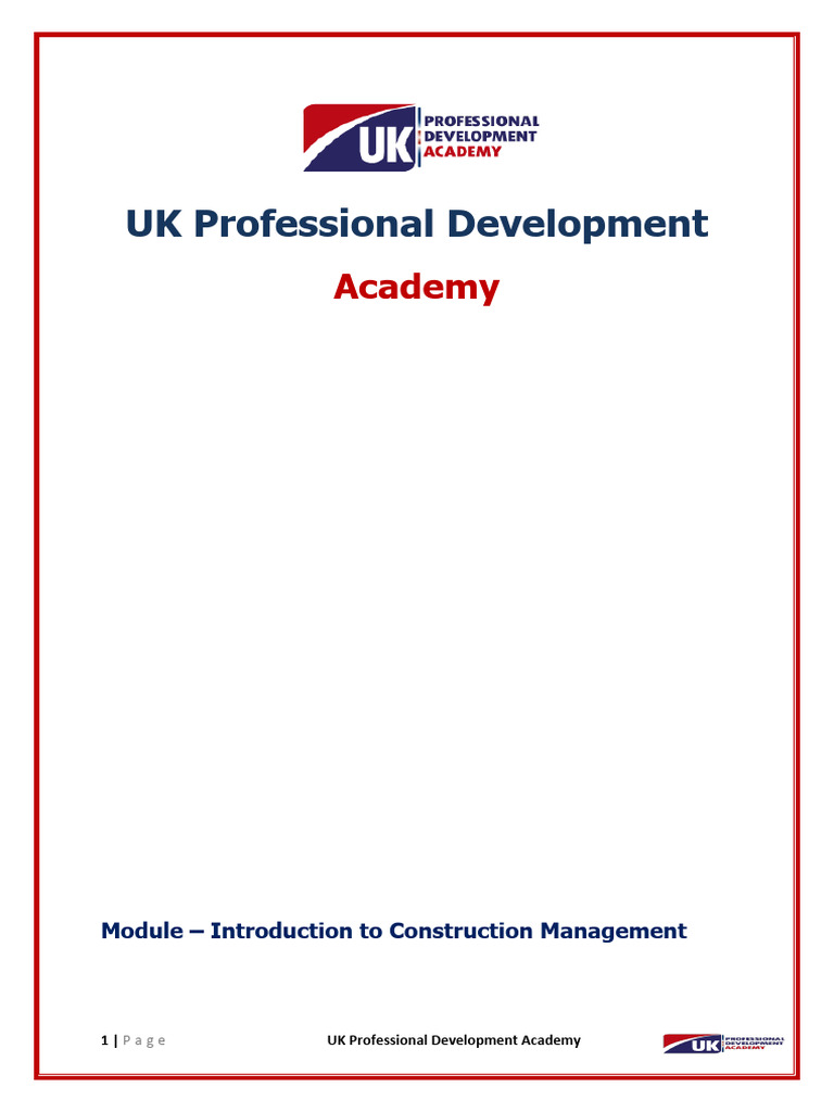 Introduction to Construction Management | PDF | Gross Domestic Product ...