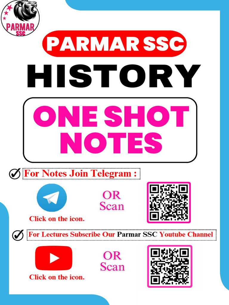 Histroy One Shot Notes - Parmar SSC | PDF