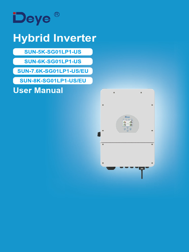 Hybrid Inverter User Manual Guide | PDF | Power Inverter | Solar Panel
