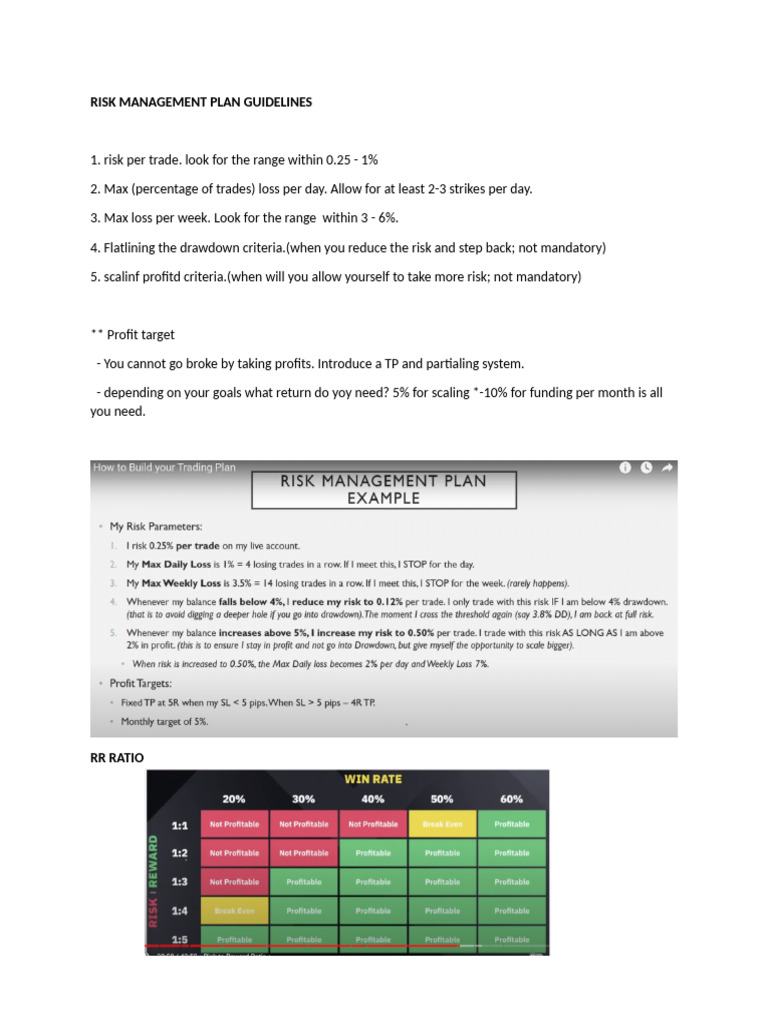 Risk Management Plan Guidelines | PDF