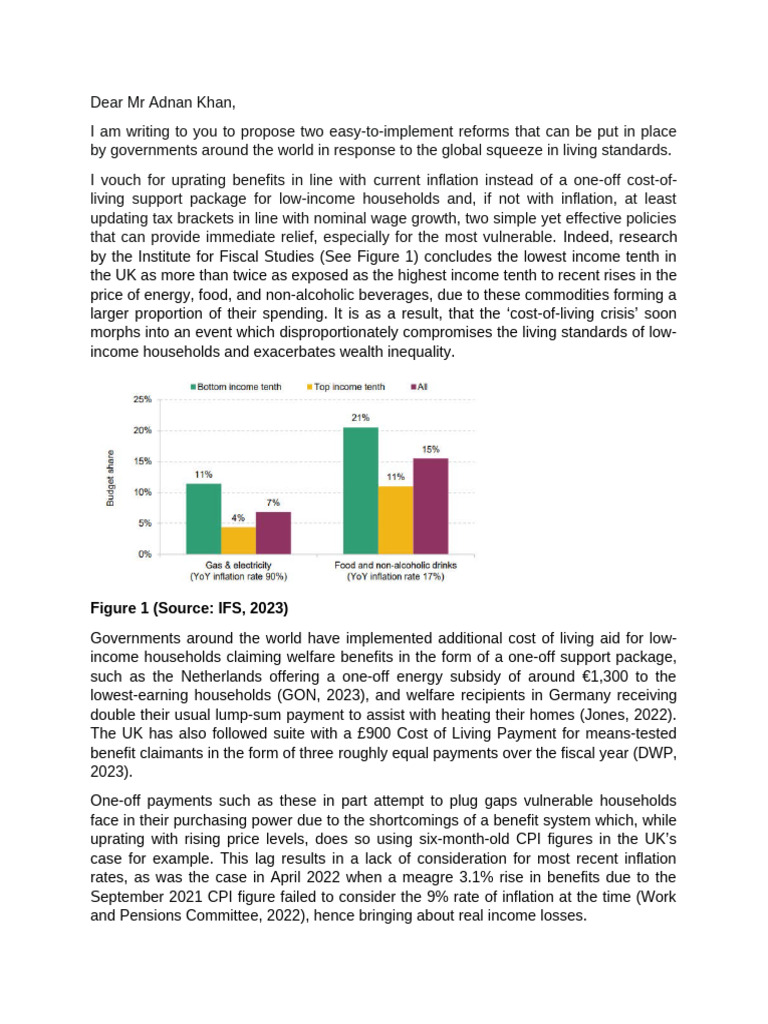Reforms to Combat Cost-of-Living Crisis | PDF | Cost Of Living | Taxes