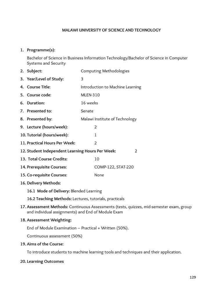 Introduction to Machine Learning Course | PDF | Machine Learning ...